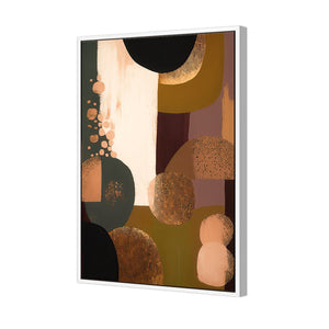 A Touch of Bronze I | Classic Canvas | Floating Frame | White
