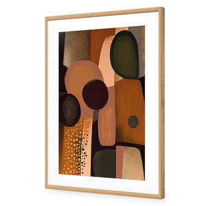 A Touch of Bronze II | Classic Acrylic | Flat Frame With Border | Oak