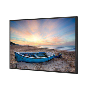 Abandoned Row Boat | Standard Canvas | Floating Frame | Black