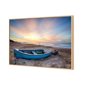 Abandoned Row Boat | Standard Canvas | Floating Frame | Oak