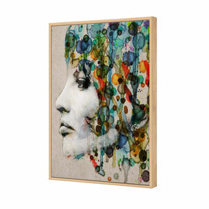 Abstract Hair | Standard Canvas | Floating Frame | Oak