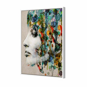 Abstract Hair | Standard Canvas | Floating Frame | White