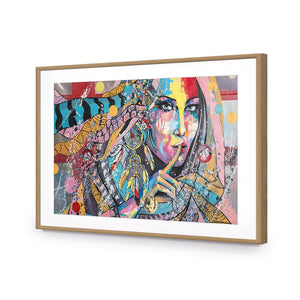 African Secret, Rectangle | Standard Acrylic | Flat Frame With Border | Oak