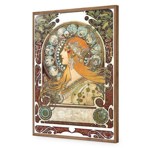 Alphonse Mucha - Zodiac | Classic Acrylic | Flat Frame No Border | Natural