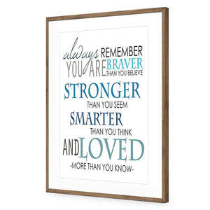 Always Remember | Standard Acrylic | Flat Frame With Border | Natural