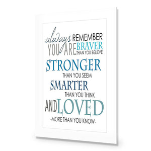 Always Remember | Standard Acrylic | No Frame With Border