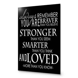 Always Remember, B&W | Standard Acrylic | No Frame No Border