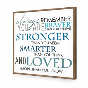 Always Remember, Square | Standard Acrylic | Flat Frame No Border | Natural