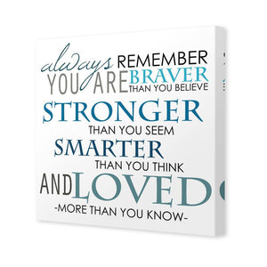Always Remember, Square | Standard Canvas | No Frame | Stretched Canvas