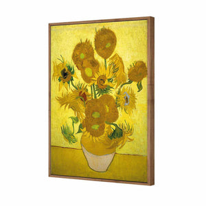 Another Vase Of Sunflowers by Van Gogh | Standard Canvas | Floating Frame | Natural