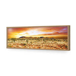 Australian Outback Sunset | Classic Acrylic | Flat Frame No Border | Oak