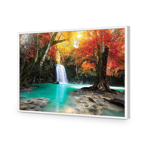 Autumn Waterfall Magic | Standard Acrylic | Flat Frame No Border | White