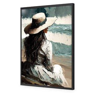 Beach Beauty | Classic Acrylic | Flat Frame No Border | Black