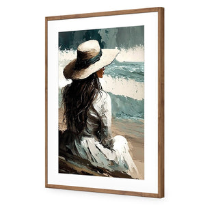 Beach Beauty | Classic Acrylic | Flat Frame With Border | Natural