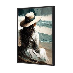 Beach Beauty | Classic Canvas | Floating Frame | Black