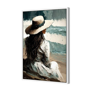 Beach Beauty | Classic Canvas | Floating Frame | White