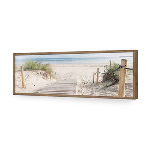 Beach Path Long | Standard Acrylic | Flat Frame No Border | Natural