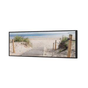 Beach Path Long | Standard Canvas | Floating Frame | Black