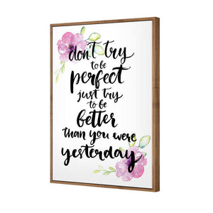 Better Than Yesterday, Tropical | Standard Canvas | Floating Frame | Natural