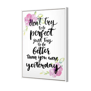Better Than Yesterday, Tropical | Standard Canvas | Floating Frame | White