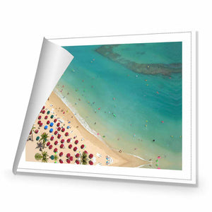 Birds Eye Beach | Standard Canvas | No Frame | Rolled Canvas