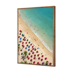 Birds Eye Beach, Portrait | Standard Canvas | Floating Frame | Natural
