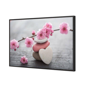 Blossom Stones | Standard Canvas | Floating Frame | Black