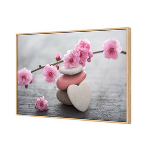 Blossom Stones | Standard Canvas | Floating Frame | Oak