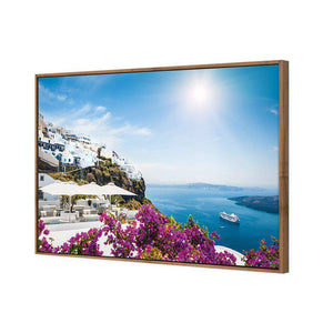 Bougainvillea In Greece | Standard Canvas | Floating Frame | Natural