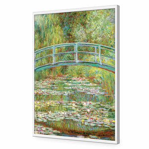 Bridge Over Rose Pond by Monet | Standard Acrylic | Flat Frame No Border | White