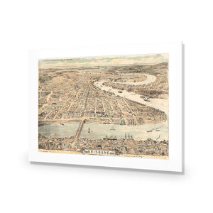 Brisbane 1888 | Standard Acrylic | No Frame With Border