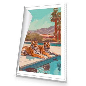 By the Pool | Classic Canvas | No Frame | Rolled Canvas