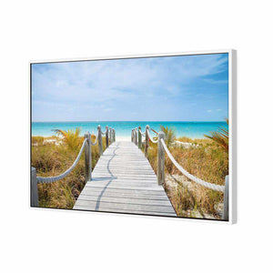 Caicos Island | Standard Canvas | Floating Frame | White