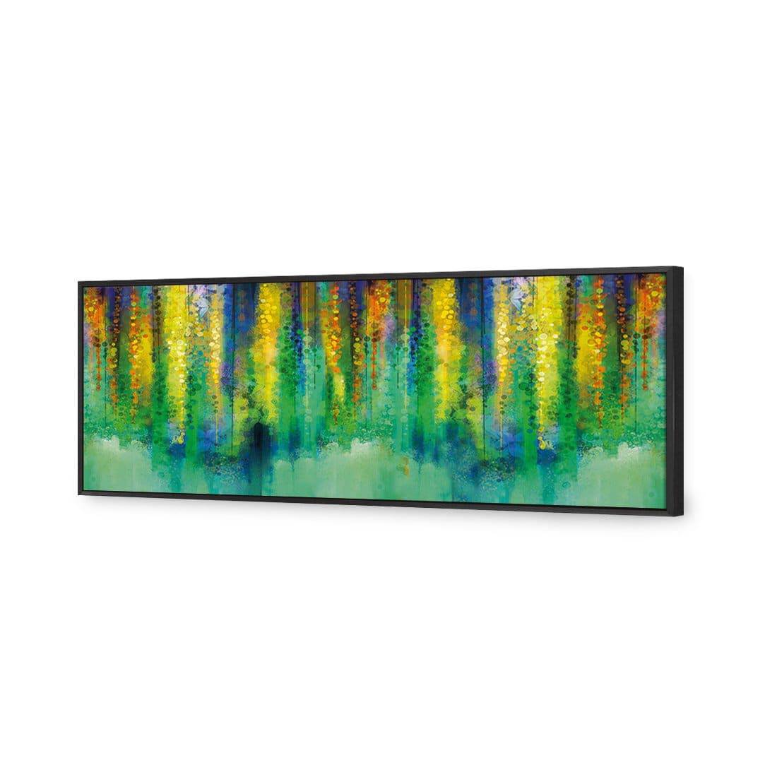 Cascading Colour, Long | Standard Canvas | Floating Frame | Black