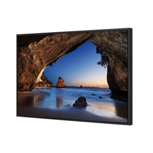 Cathedral Cove NZ Canvas Art - Wall Art Designs - 3976AR_H WAD - CP - FF - 90x59 - BLK