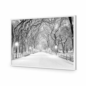 Central Park Dawn in Snow | Classic Acrylic | Flat Frame No Border | White