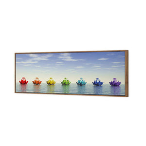 Chakra Lotus | Standard Canvas | Floating Frame | Natural