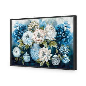 Classic Floral | Classic Acrylic | Flat Frame No Border | Black