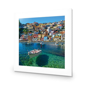 Clear Waters Of Greece, Square | Classic Acrylic | No Frame With Border