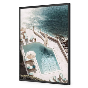 Cliff Poolside | Classic Acrylic | Flat Frame No Border | Black