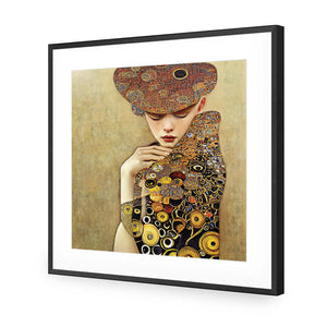Cloaked in Contemplation | Classic Acrylic | Flat Frame With Border | Black