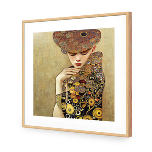 Cloaked in Contemplation | Classic Acrylic | Flat Frame With Border | Oak