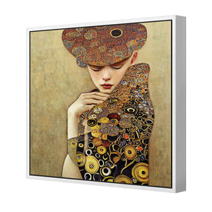 Cloaked in Contemplation | Classic Canvas | Floating Frame | White