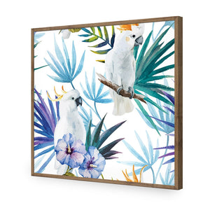 Cockatoo On High, Square | Standard Acrylic | Flat Frame No Border | Natural