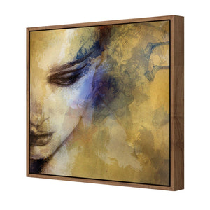 Contemplating (square) | Classic Canvas | Floating Frame | Natural