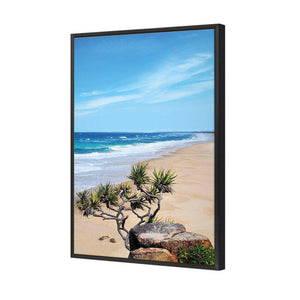 Coolum Beach, Rectangle | Standard Canvas | Floating Frame | Black