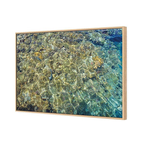 Coral Shallows | Classic Canvas | Floating Frame | Oak