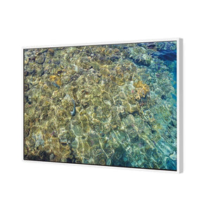 Coral Shallows | Classic Canvas | Floating Frame | White