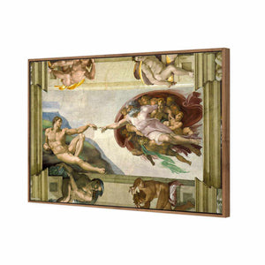 Creation Of Adam by Michelangelo | Standard Canvas | Floating Frame | Natural