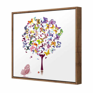 Day Dream Tree, Square | Classic Canvas | Floating Frame | Natural
